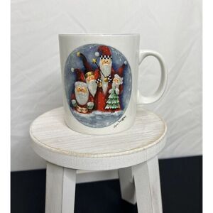Vintage 1997‎ Santas Christmas Holiday Mug by Artist Elaine Thompson-